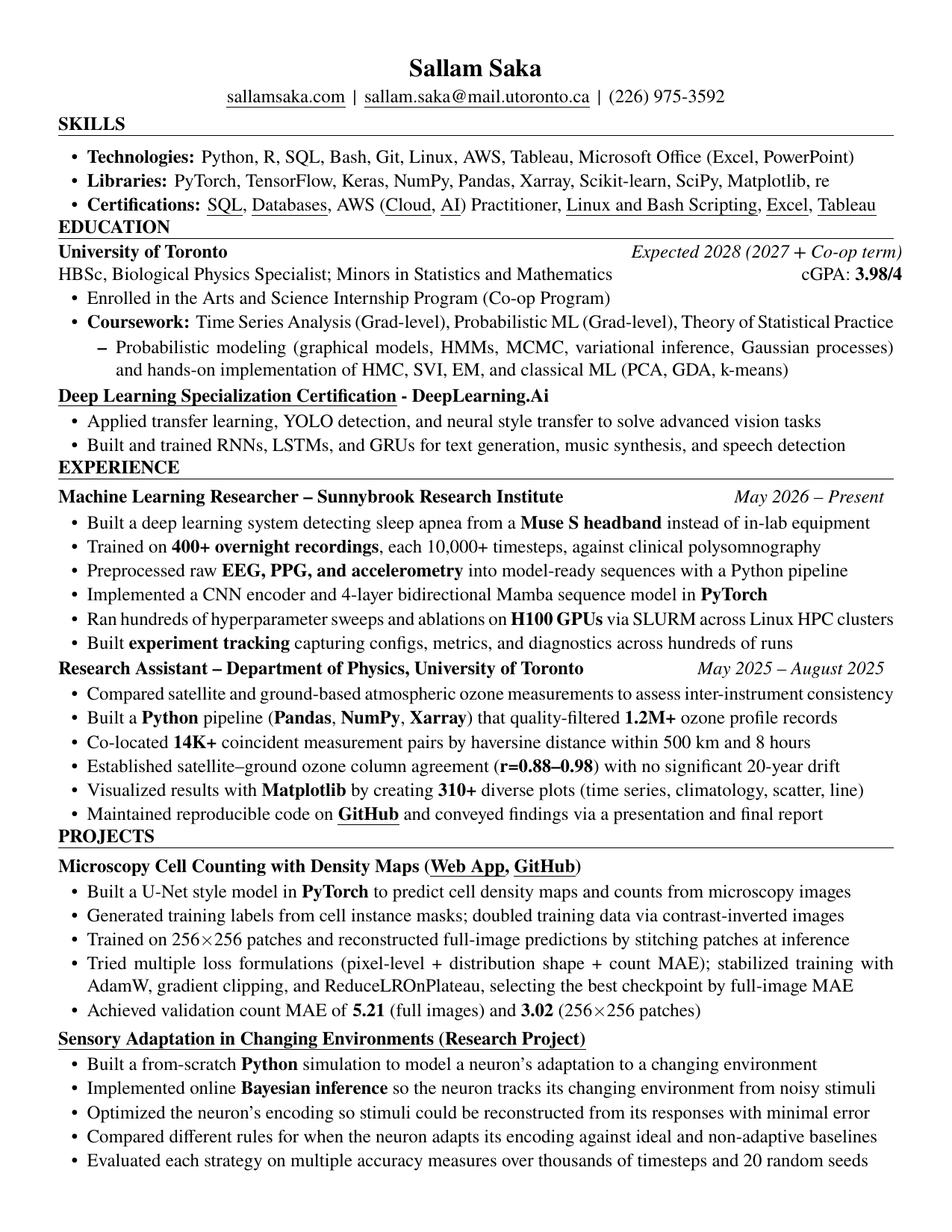 My resume, page 1 of 1, as an image. The PDF itself is linked above.